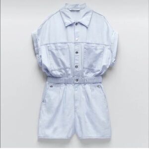 ZARA Denim Romper